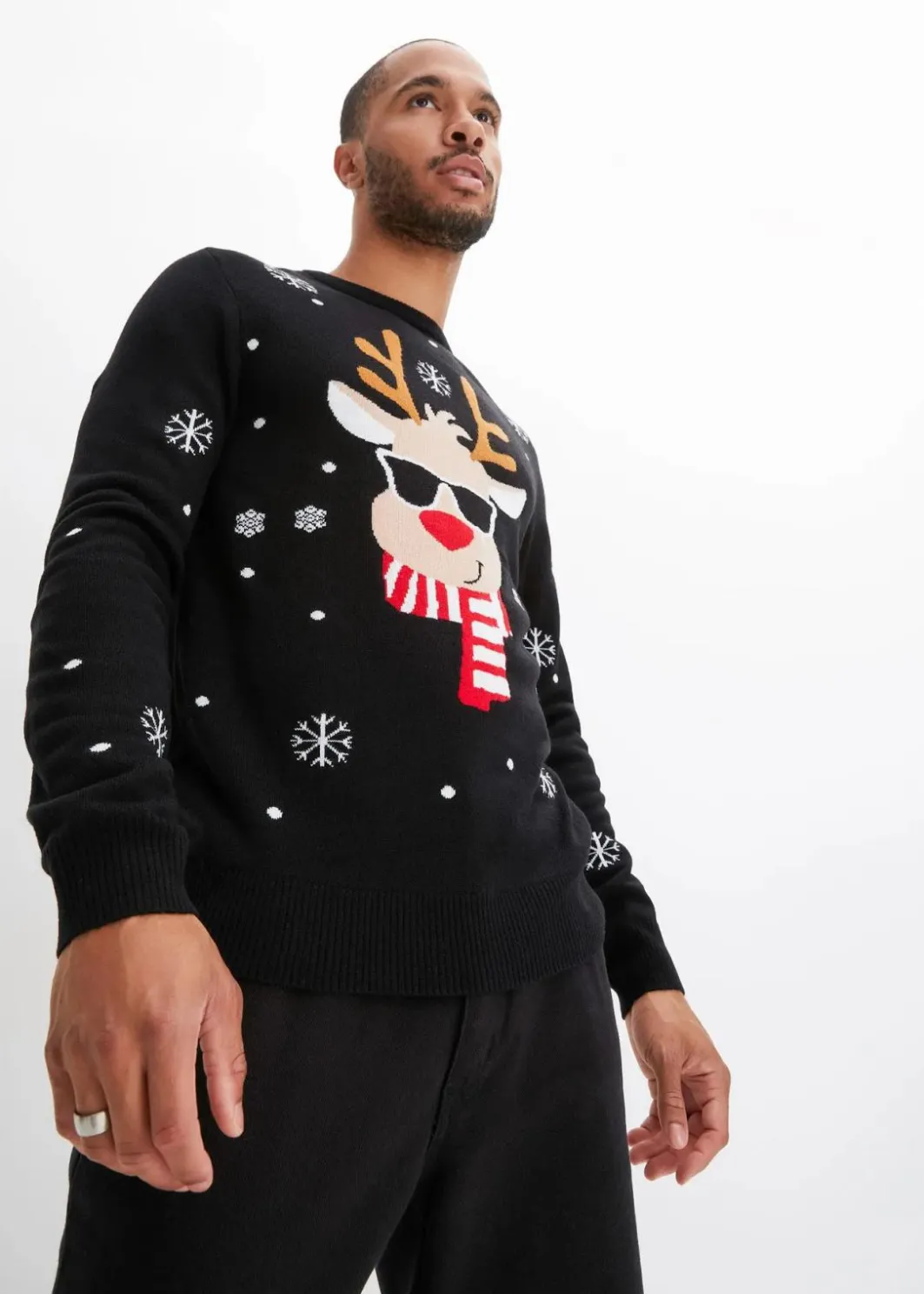 Online Feinstrickpullover mit Weihnachtsmotiv Herren Große Größen|Pullover & Strickjacken