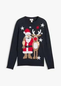 Herren bonprix Große Größen|Pullover & Strickjacken|Feinstrickpullover mit Weihnachtsmotiv