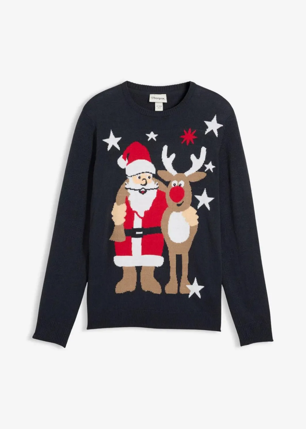 Herren bonprix Große Größen|Pullover & Strickjacken|Feinstrickpullover mit Weihnachtsmotiv