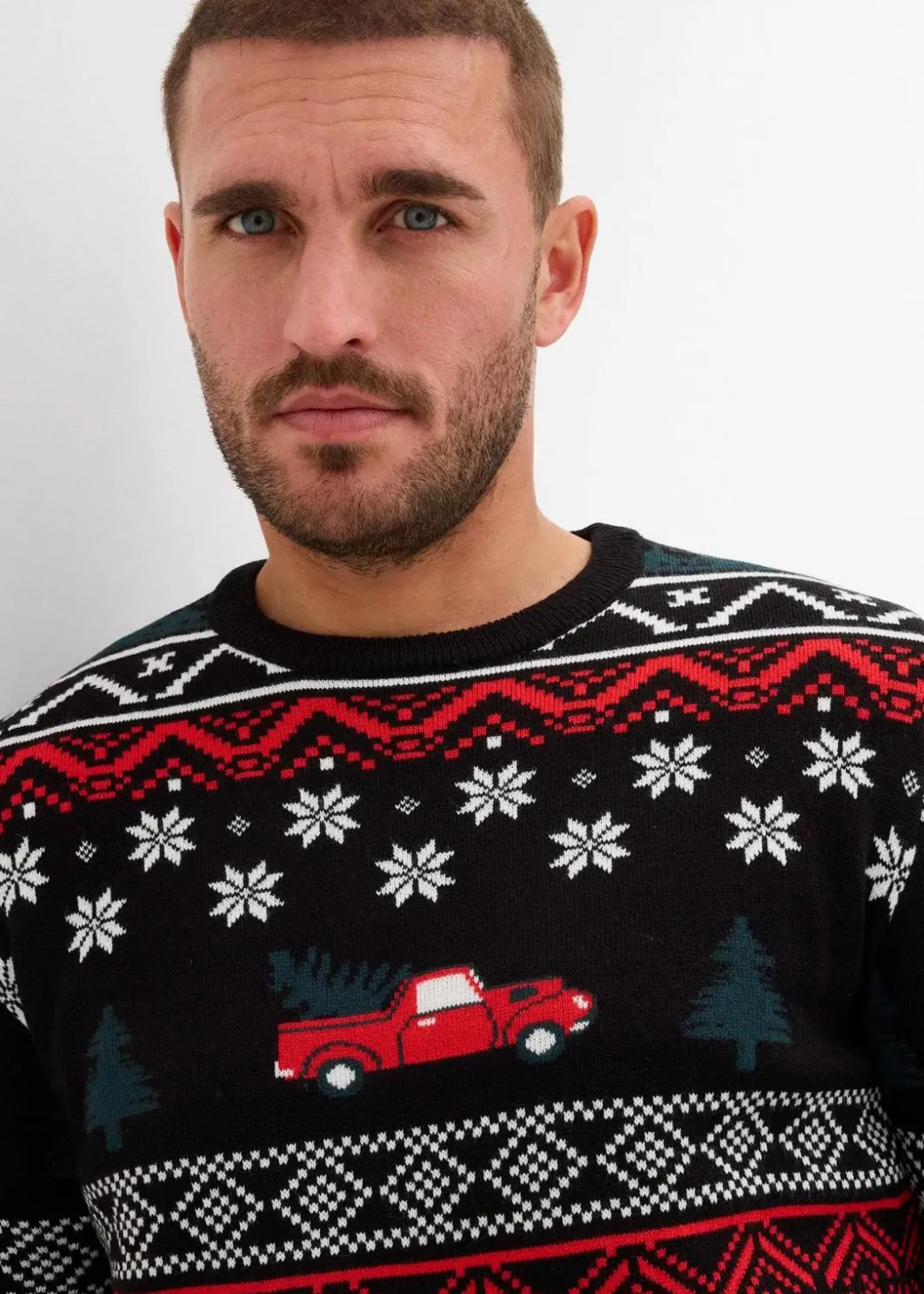 Discount Feinstrickpullover mit Weihnachtsmotiv Herren Pullover & Strickjacken|Große Größen