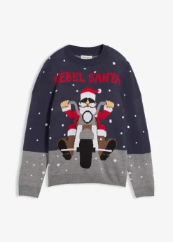 Kinder bonprix Jungen 9-16 Jahre·Bademode|Jungen 9-16 Jahre·Sweat & Strick|Feinstrickpullover mit Weihnachtsmotiv