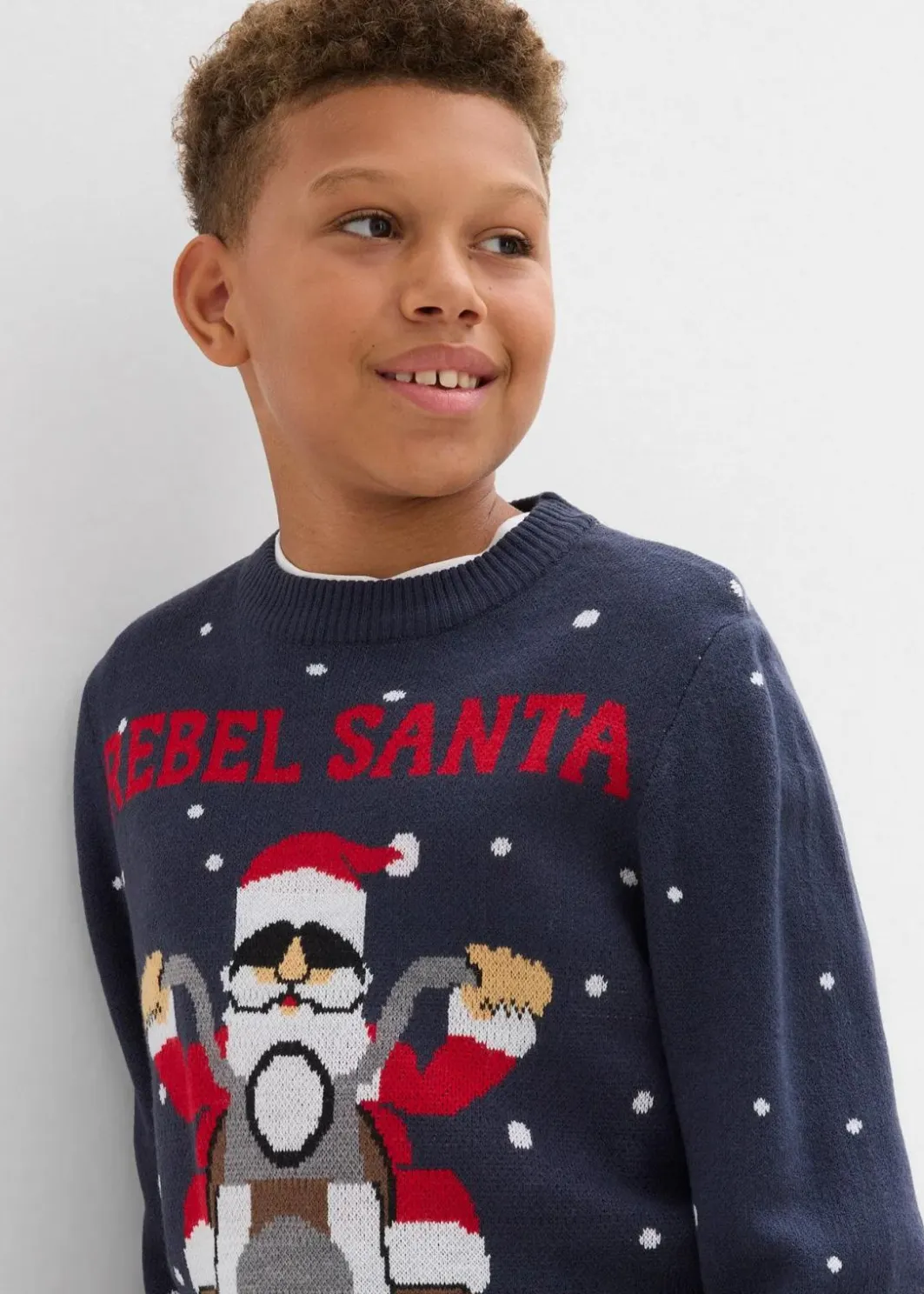 Kinder bonprix Jungen 9-16 Jahre·Bademode|Jungen 9-16 Jahre·Sweat & Strick|Feinstrickpullover mit Weihnachtsmotiv
