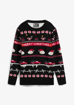 Kinder bonprix Jungen 9-16 Jahre·Sweat & Strick|Feinstrickpullover mit Weihnachtsmotiv