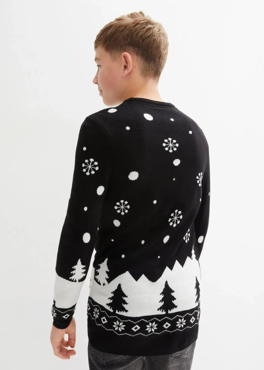 Clearance Feinstrickpullover mit Weihnachtsmotiv Kinder Jungen 9-16 Jahre·Bademode|Jungen 9-16 Jahre·Sweat & Strick