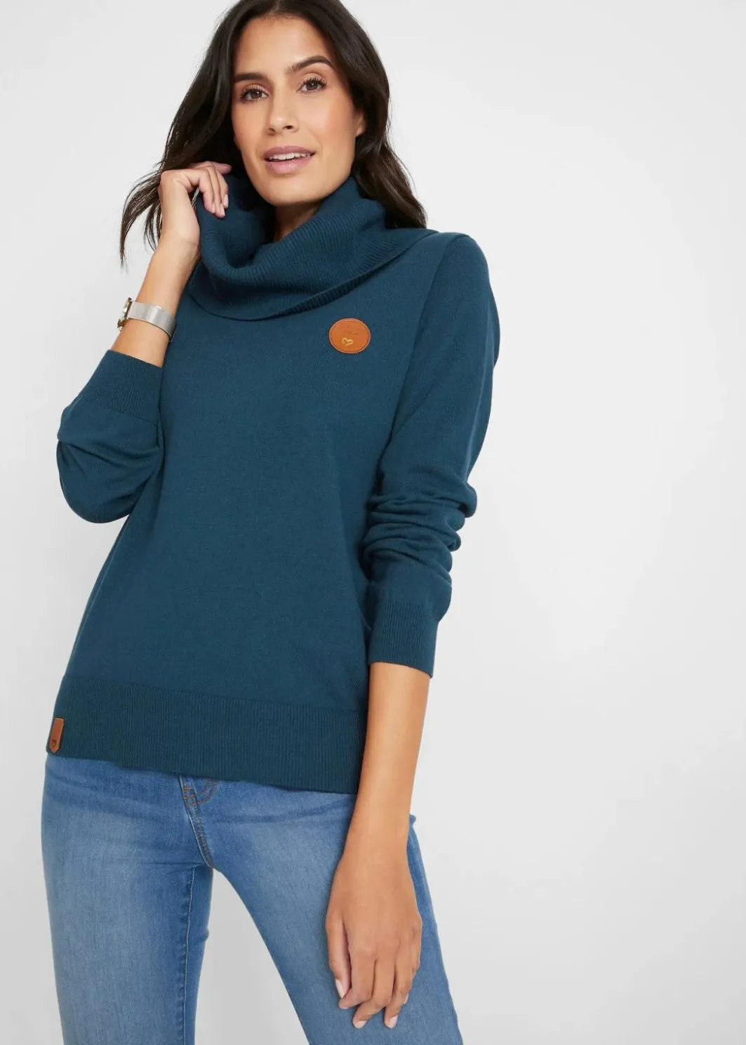Hot Feinstrickpullover mit weitem Kragen Damen Bekleidung·Umstandsmode|Pullover & Strickjacken