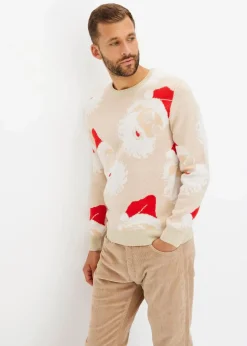Outlet Feinstrickpullover mit Weihnachtsmotiv Herren Große Größen|Pullover & Strickjacken