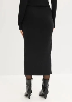 Damen bonprix Bekleidung·Sportbekleidung|Nachhaltigere Materialien|Feinstrickrock aus softem Viskose-Mix
