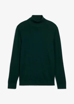 Herren bonprix Große Größen|Basics|Feinstrick-Rollkragenpullover mit edler Merinowolle, Slim Fit
