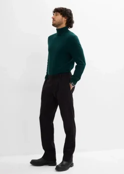 Herren bonprix Große Größen|Basics|Feinstrick-Rollkragenpullover mit edler Merinowolle, Slim Fit