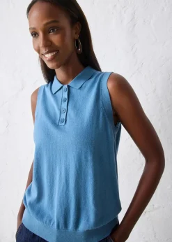 Damen bonprix Premium|Strickmode|Feinstricktop mit Seidenanteil und Polokragen