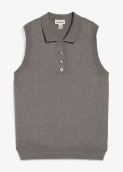 Damen bonprix Premium|Strickmode|Feinstricktop mit Seidenanteil und Polokragen