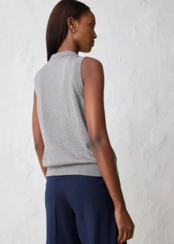 Damen bonprix Premium|Strickmode|Feinstricktop mit Seidenanteil und Polokragen