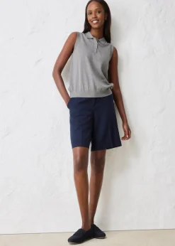 Damen bonprix Premium|Strickmode|Feinstricktop mit Seidenanteil und Polokragen
