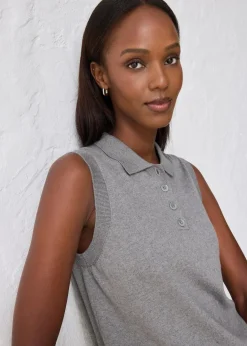 Damen bonprix Premium|Strickmode|Feinstricktop mit Seidenanteil und Polokragen