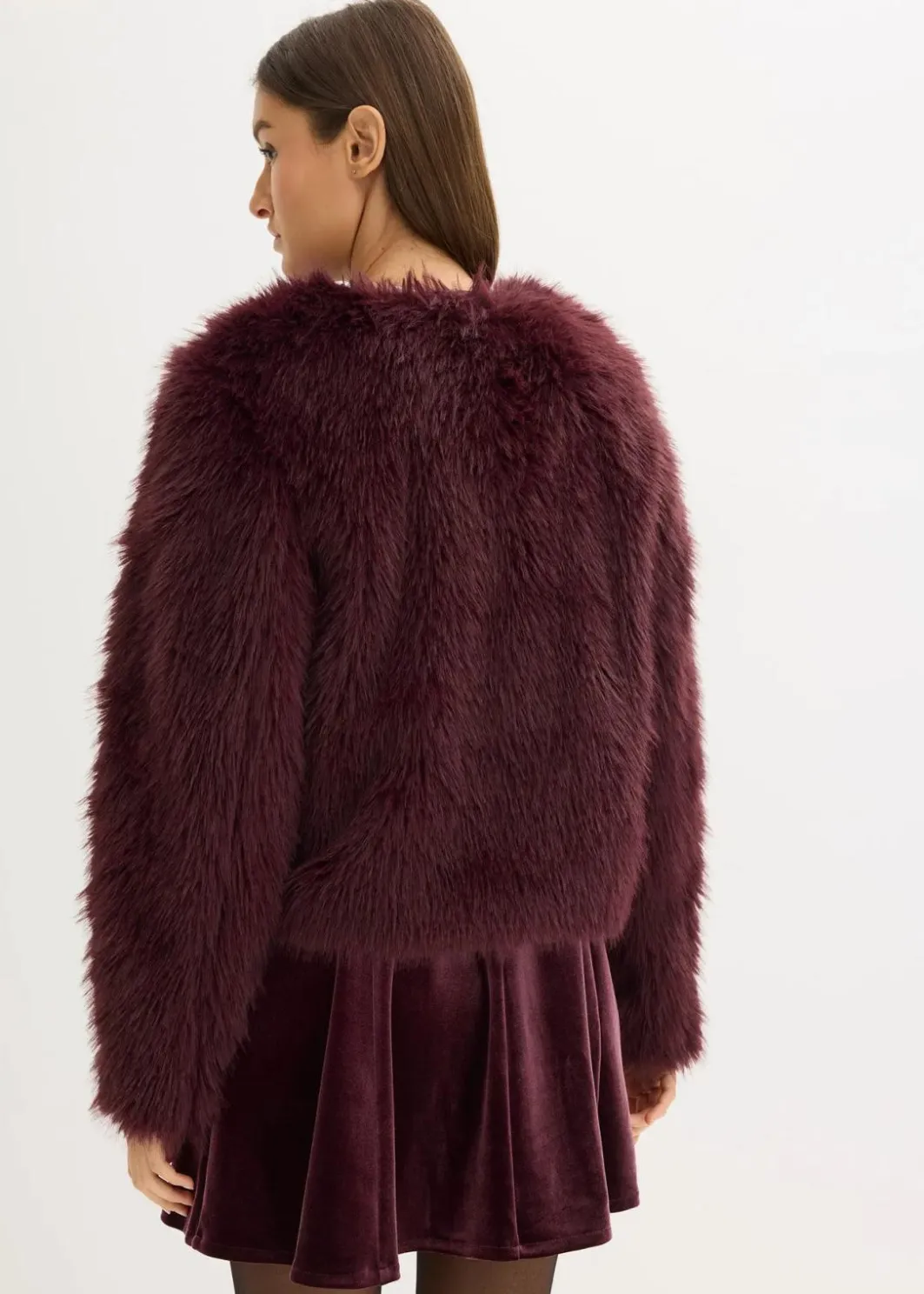 Discount Fellimitat-Jacke Damen Bekleidung·Hosen|Jacken & Mäntel