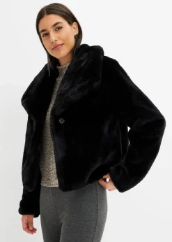 Damen bonprix Jacken & Mäntel|Bekleidung·Hosen|Fellimitat-Jacke