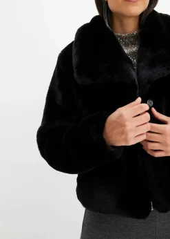 Damen bonprix Jacken & Mäntel|Bekleidung·Hosen|Fellimitat-Jacke