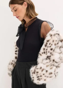 Damen bonprix Bekleidung·Hosen|Jacken & Mäntel|Fellimitat-Jacke