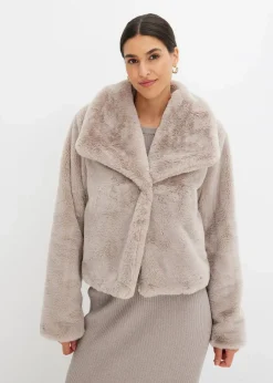 Online Fellimitat-Jacke Damen Bekleidung·Hosen|Jacken & Mäntel