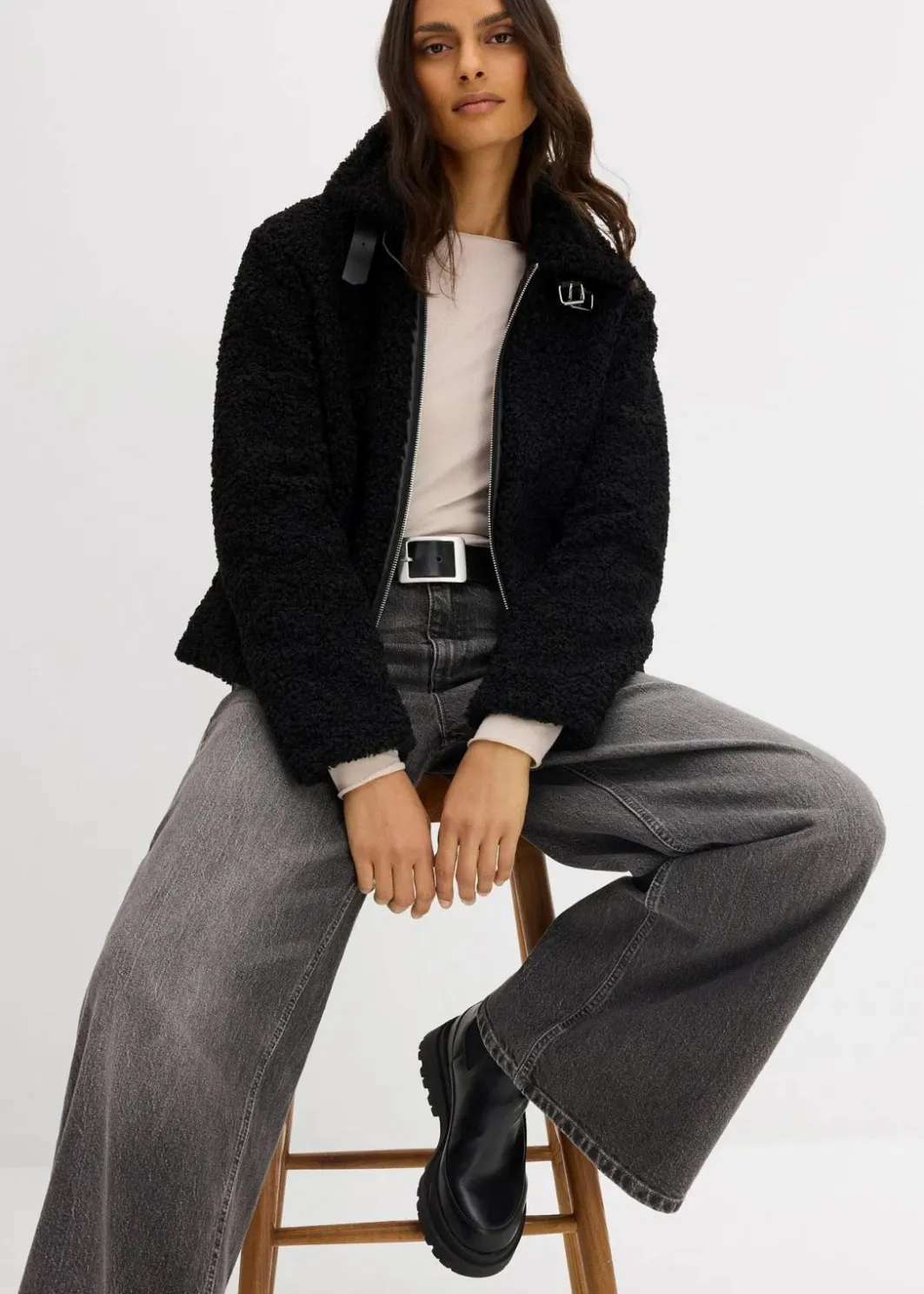 Hot Fellimitat-Jacke aus Teddyfleece Damen Jacken & Mäntel|Nachhaltigere Materialien
