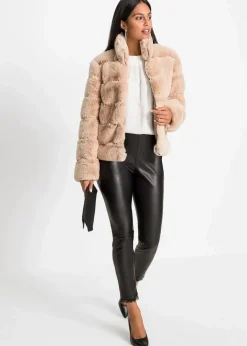 Best Fellimitat-Jacke mit Reißverschluss Damen Bekleidung·Hosen|Jacken & Mäntel