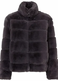 Outlet Fellimitat-Jacke mit Reißverschluss Damen Jacken & Mäntel|Bekleidung·Hosen