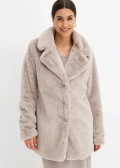 Discount Fellimitat-Mantel Damen Bekleidung·Hosen|Jacken & Mäntel