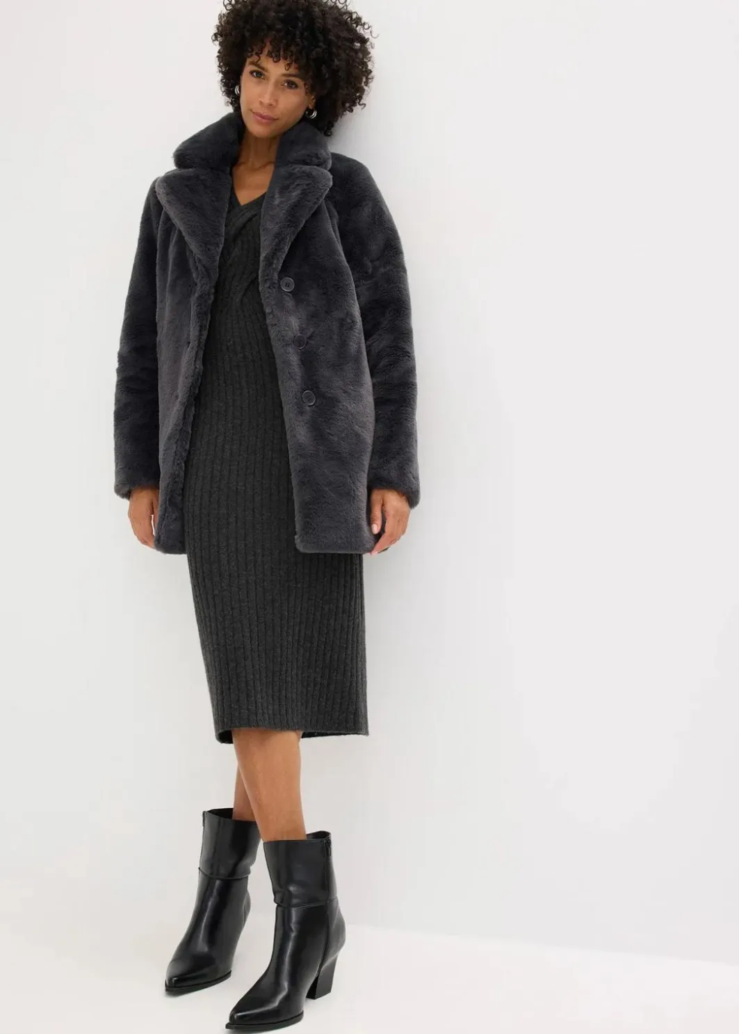 Outlet Fellimitat-Mantel Damen Jacken & Mäntel|Bekleidung·Hosen
