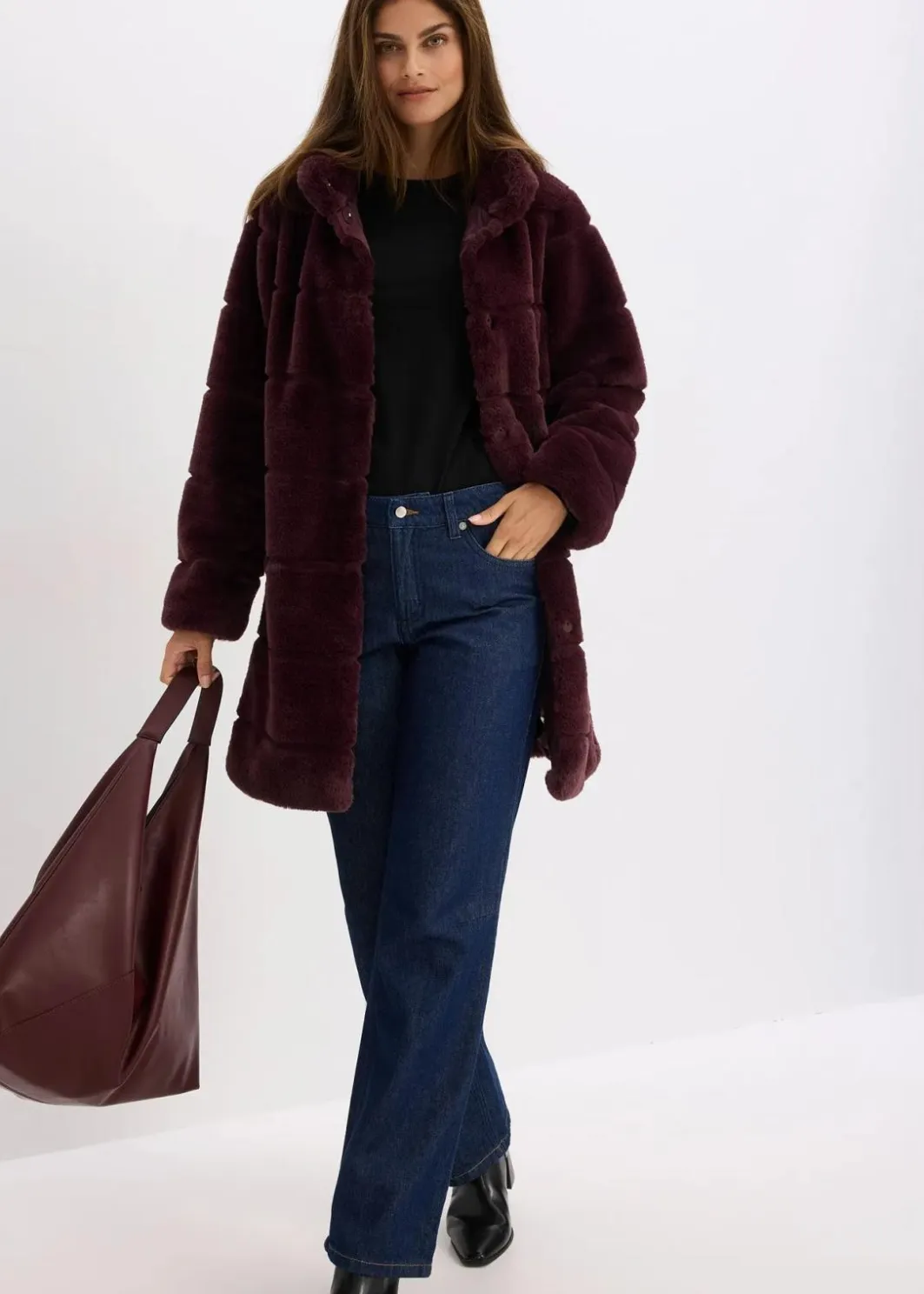Outlet Fellimitat-Mantel Damen Jacken & Mäntel|Bekleidung·Hosen