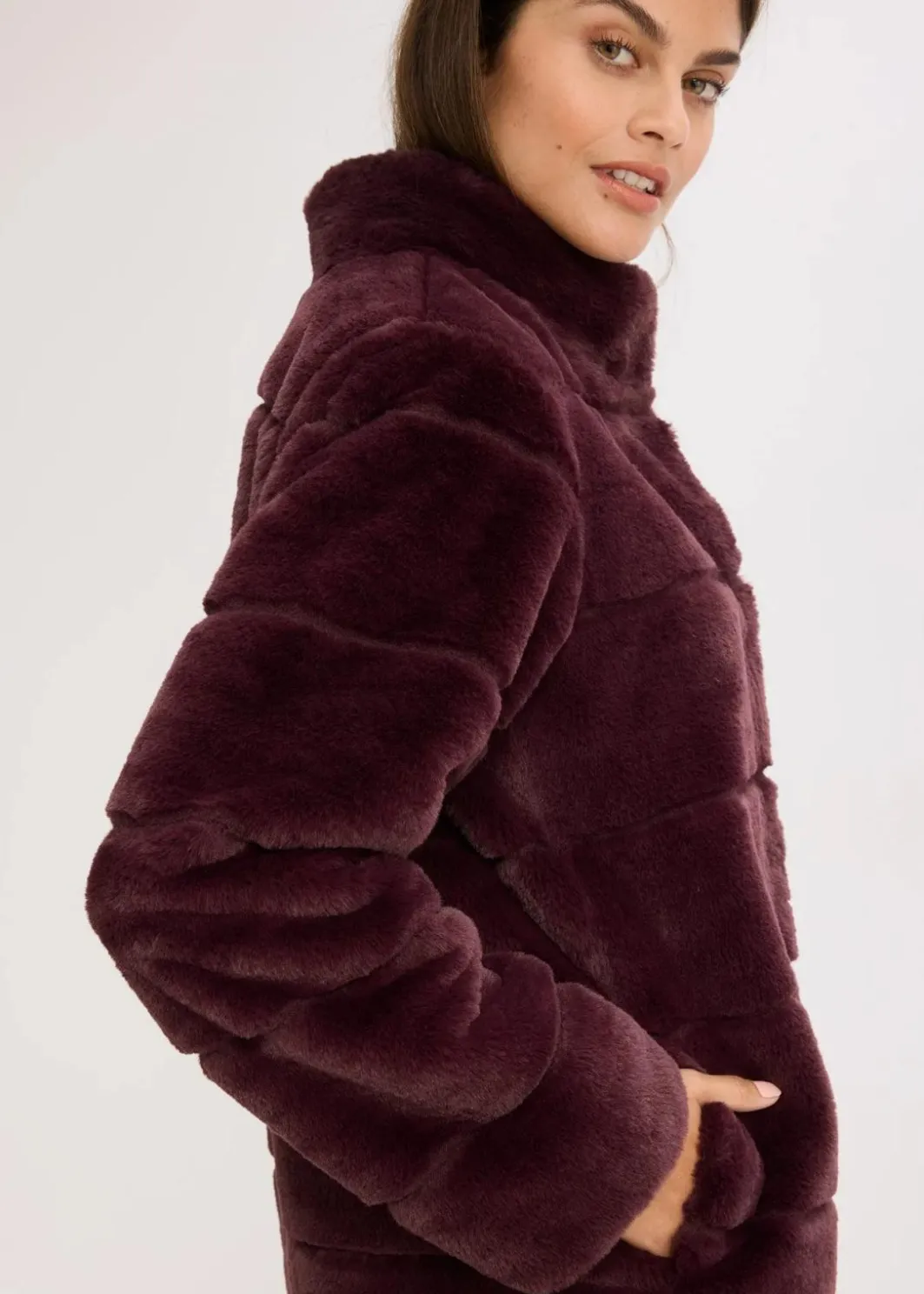 Outlet Fellimitat-Mantel Damen Jacken & Mäntel|Bekleidung·Hosen