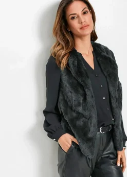 Online Fellimitat-Weste Damen Jacken & Mäntel|Bekleidung·Hosen