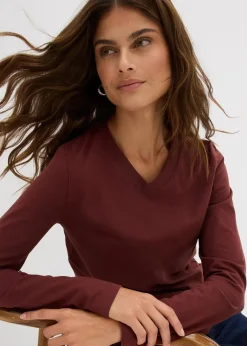 Sale Figurbetontes Langarmshirt Damen Bekleidung·Röcke|Nachhaltigere Materialien