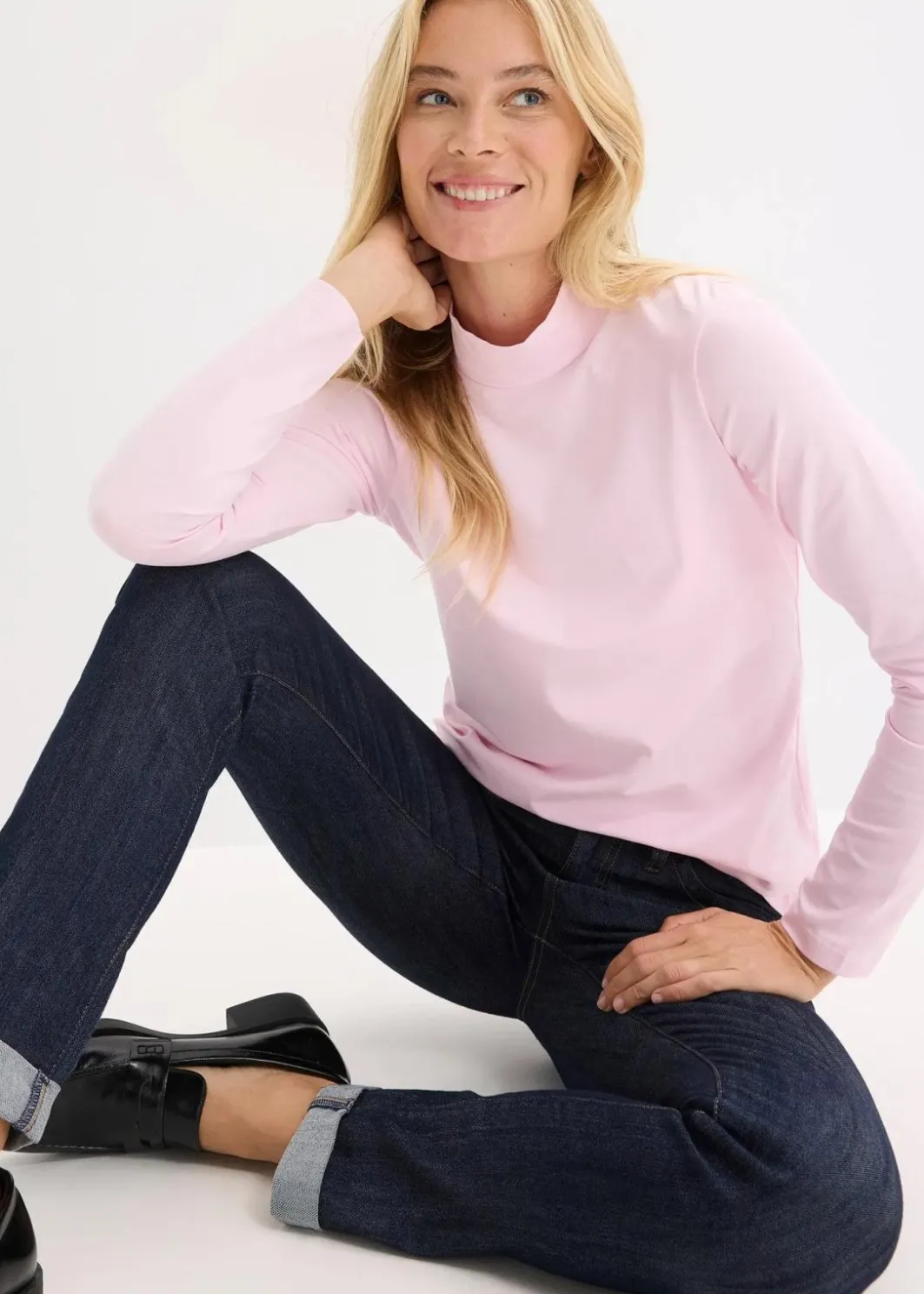 Sale Figurbetontes Langarmshirt Damen Shirts & Tops|Basics