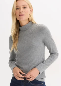 Damen bonprix Shirts & Tops|Basics|Figurbetontes Langarmshirt