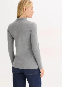 Damen bonprix Shirts & Tops|Basics|Figurbetontes Langarmshirt