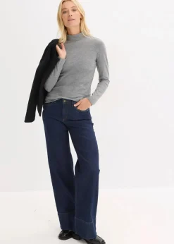 Damen bonprix Shirts & Tops|Basics|Figurbetontes Langarmshirt