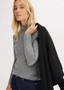 Damen bonprix Shirts & Tops|Basics|Figurbetontes Langarmshirt