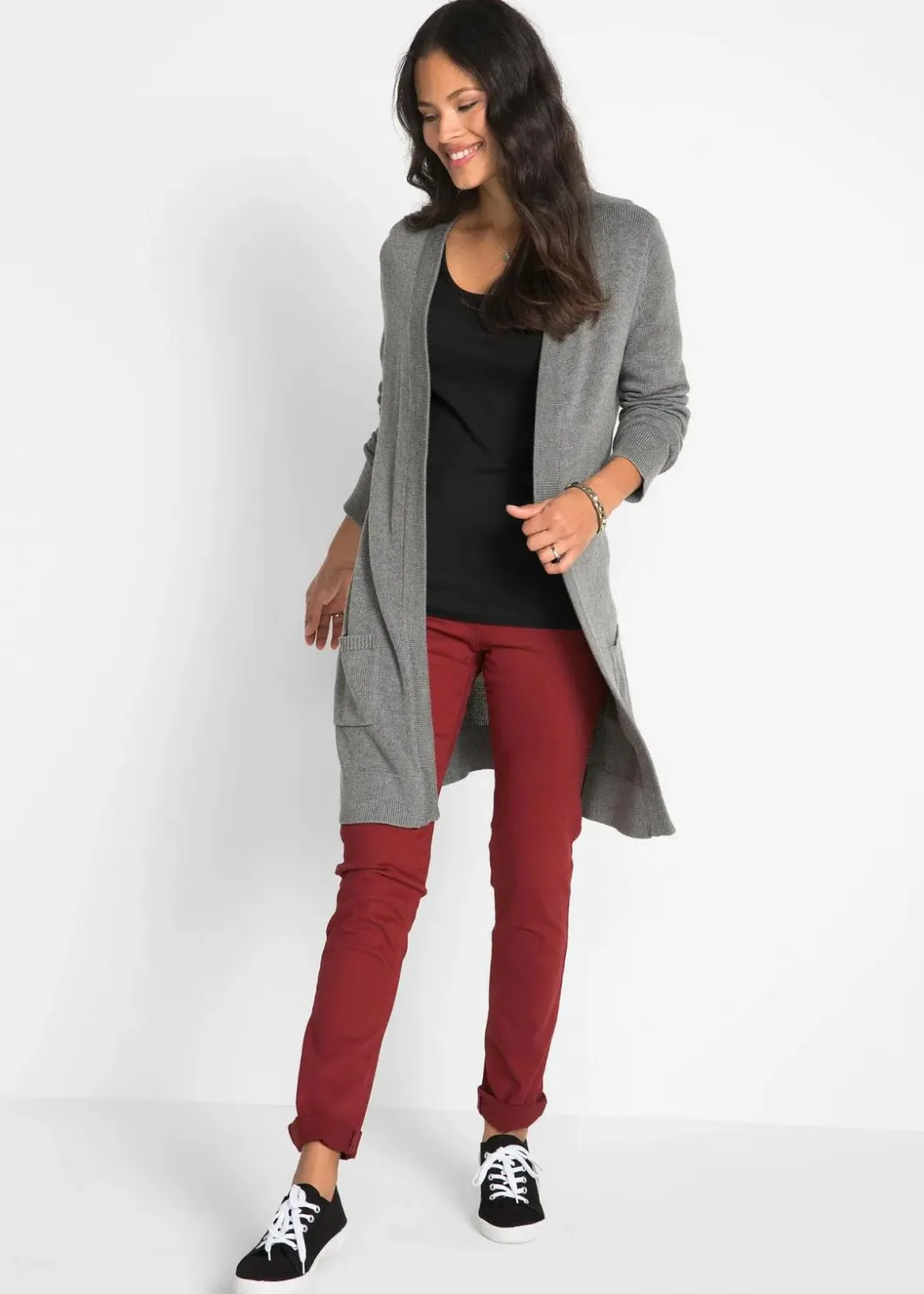 Damen bonprix Bekleidung·Röcke|Basics|Figurbetontes Langarmshirt