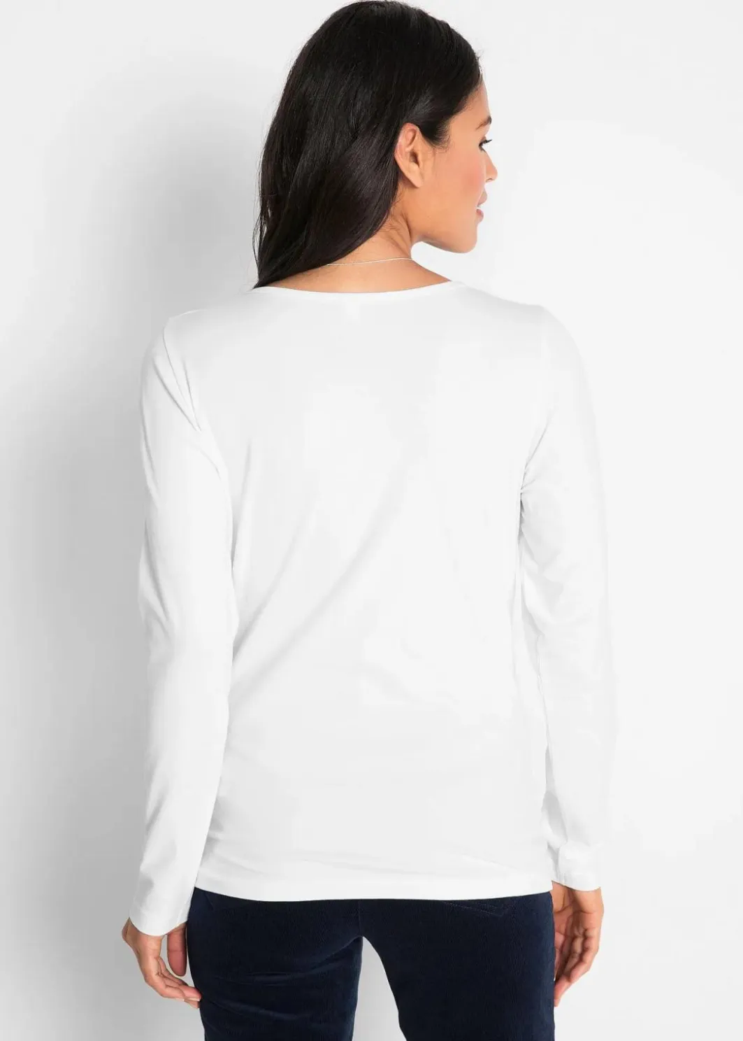 Damen bonprix Shirts & Tops|Basics|Figurbetontes Langarmshirt