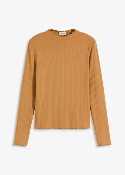 Damen bonprix Shirts & Tops|Figurbetontes Rippshirt