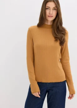 Damen bonprix Shirts & Tops|Figurbetontes Rippshirt