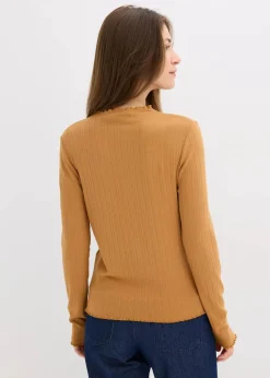 Damen bonprix Shirts & Tops|Figurbetontes Rippshirt