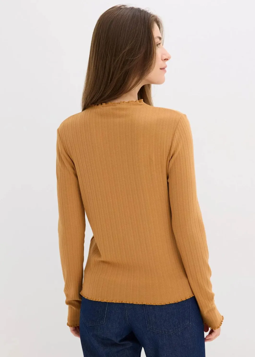 Damen bonprix Shirts & Tops|Figurbetontes Rippshirt