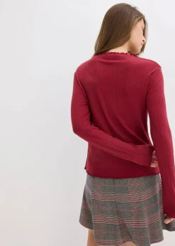 Damen bonprix Shirts & Tops|Figurbetontes Rippshirt