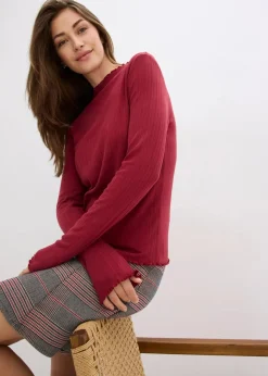 Damen bonprix Shirts & Tops|Figurbetontes Rippshirt