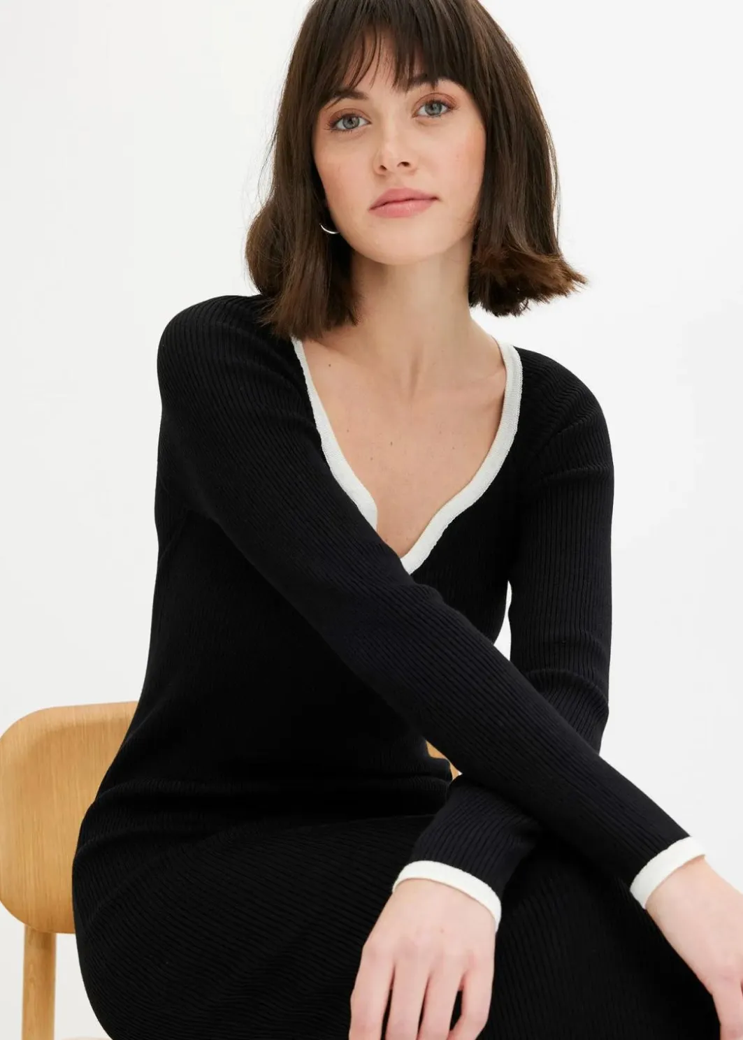 Outlet Figurbetontes Strickkleid Damen Bekleidung·Umstandsmode|Strickmode