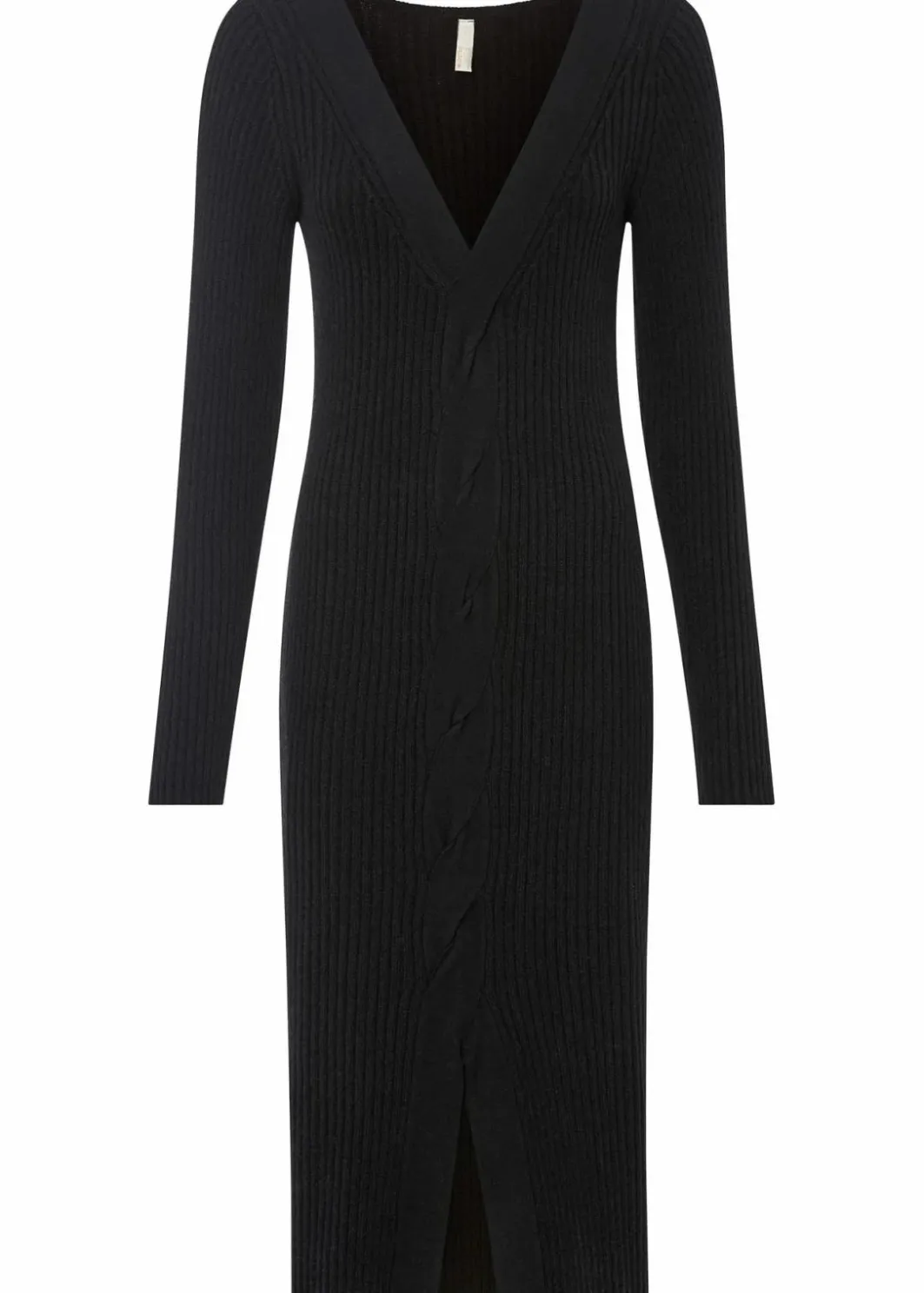 Damen bonprix Strickmode|Kleider|Figurbetontes Strickkleid mit Zopf-Detail