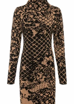 Damen bonprix Bekleidung·Umstandsmode|Strickmode|Figurbetontes Strickkleid mit Stehkragen