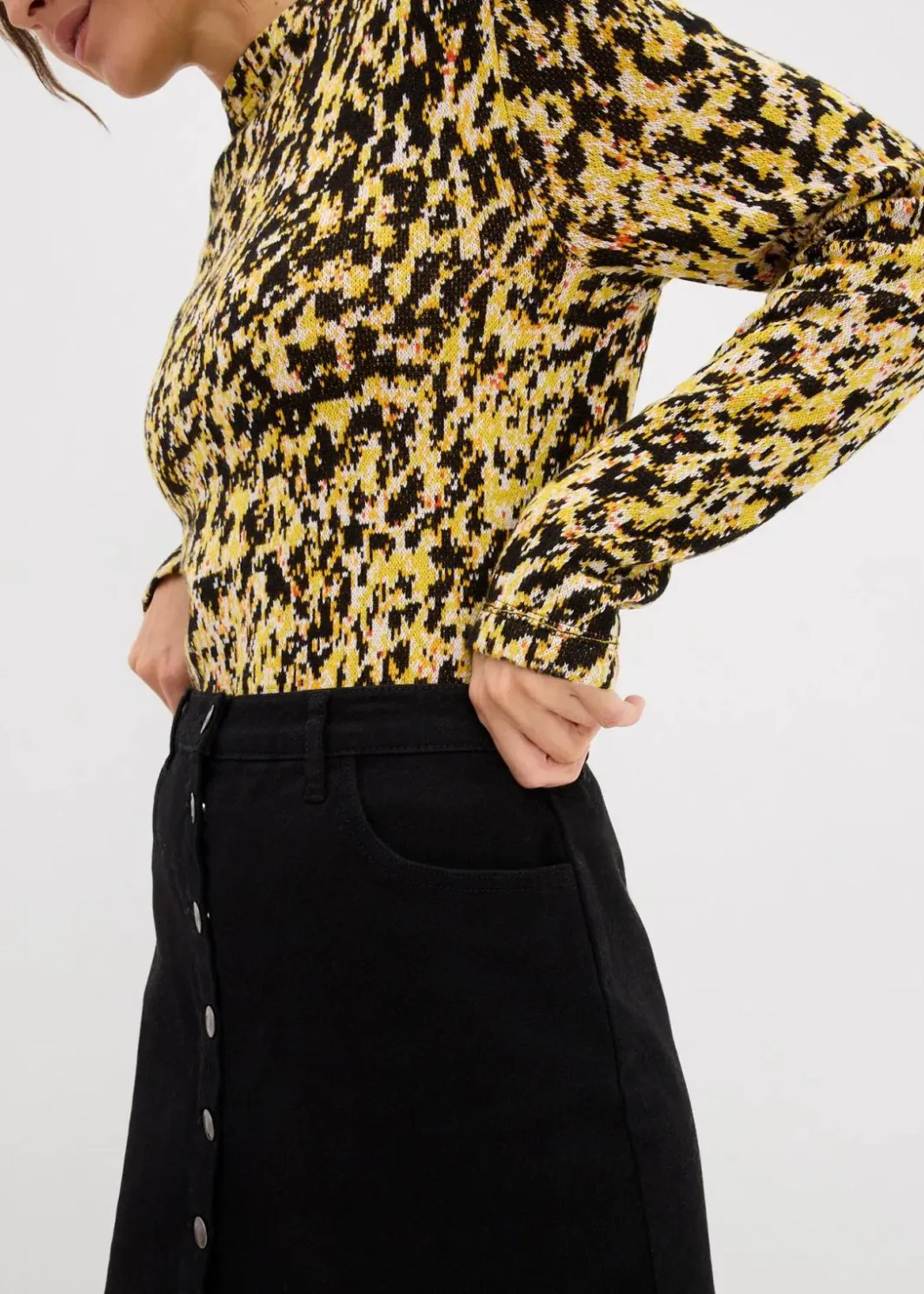 Damen bonprix Strickmode|Nachhaltigere Materialien|Figurbetontes Strickshirt