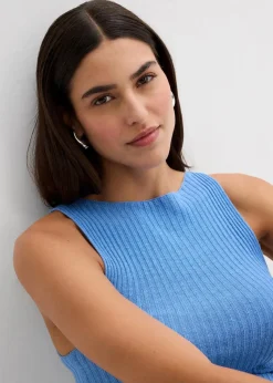 Damen bonprix Strickmode|Shirts & Tops|Figurbetontes Stricktop aus Viskose-Mix